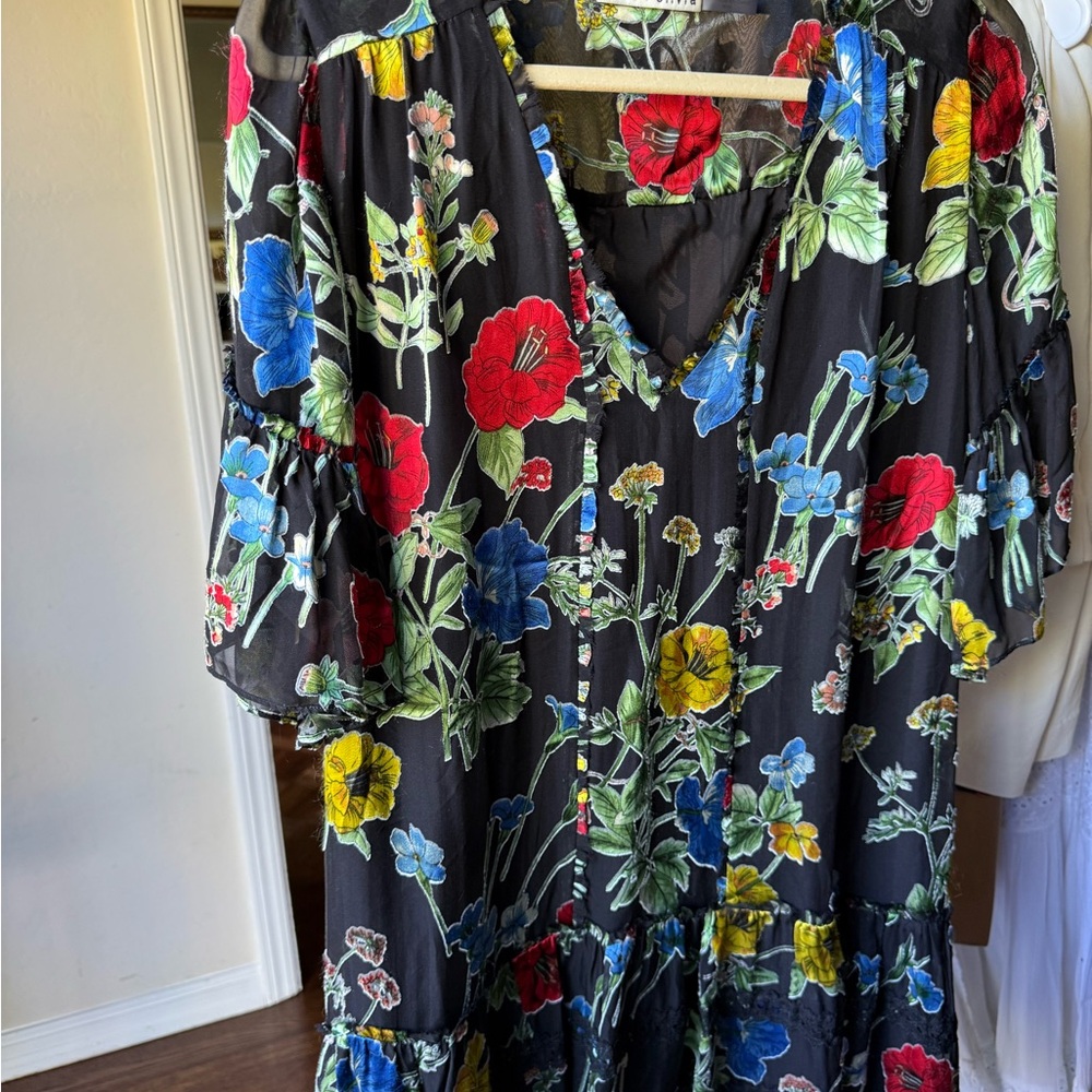 Alice and Olivia Floral Black Dress